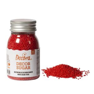 Perle di zucchero Decora Colore Rosso (100gr.)