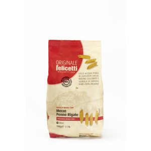 Felicetti pasta di semola – mezze penne rigate 1169 – sacchetti carta da 500 grammi