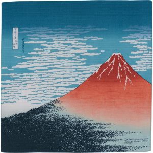 Furoshiki Ukiyo-e Hokusai “Il Fuji rosso” 104cm