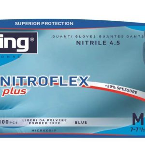 Guanti in nitrile senza polvere taglia M – scatola da 100 pezzi