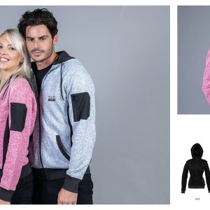 Felpa Zip Melange Donna