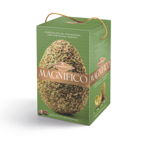 Uovo di Pasqua Cioccolato al Pistacchio Condorelli | Pralinato a mano con Granella di Pistacchio 230 gr