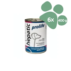 Cibo Umido per Cani con Insufficienza Epatica Prolife Hepatic Gusto Pollo, Maiale e Riso 6x400gr