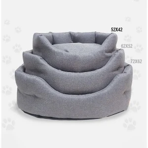 Cuccia Trono Ovale per Cani Nasonero Linea Sawana Colore Grigio 52x42cm