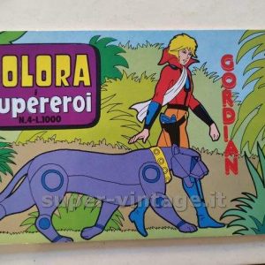 Gordian Colora i Supereroi n. 4 ed. Tivu’ Edizioni Milano – Album da colorare